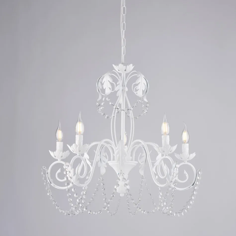 Lustre metálico para interiores luminosos e acolhedores – Perla Viadurini