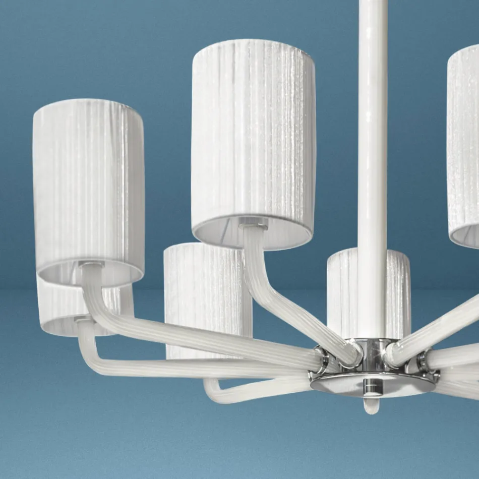 Lustre em Veneza Vidro e Metal Feito à Mão na Itália - Graham Viadurini