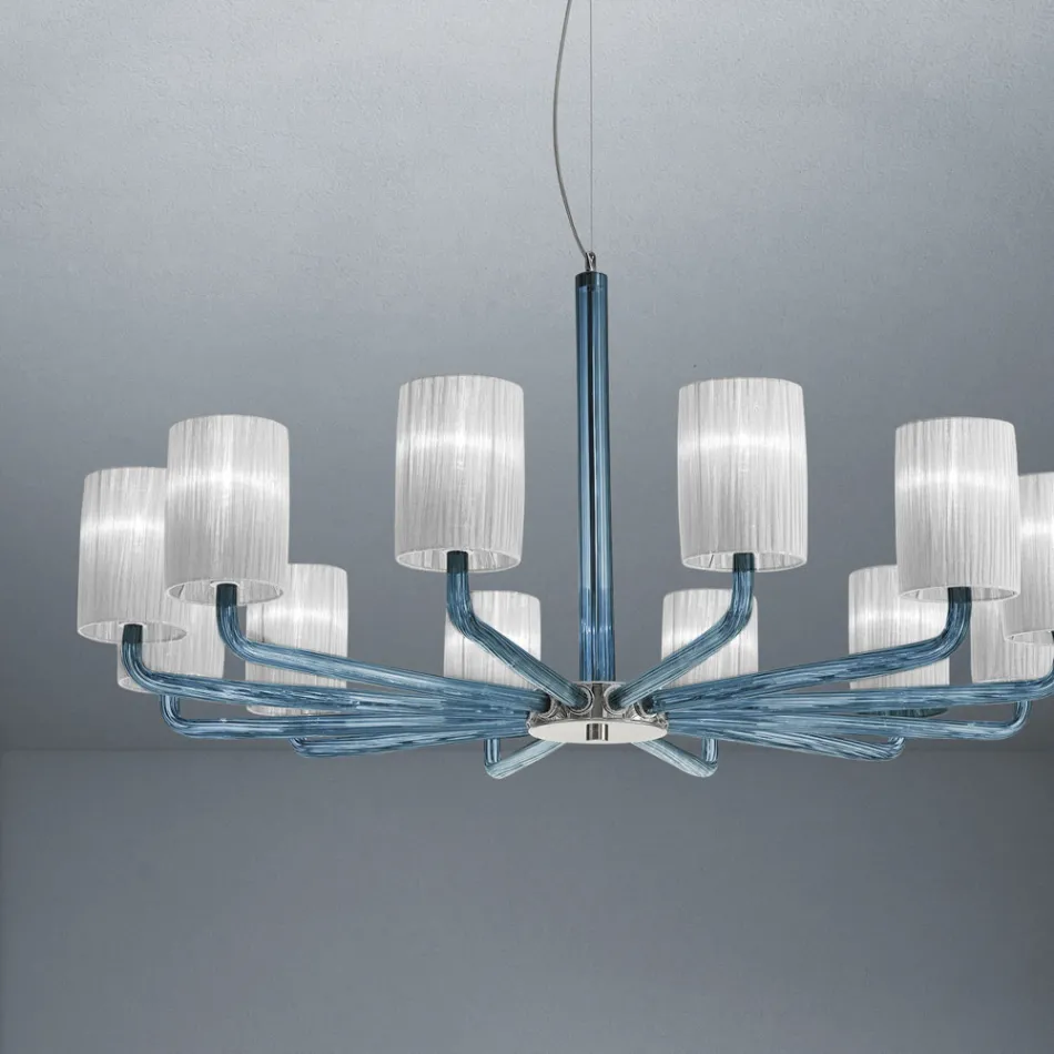 Lustre em Veneza Vidro e Metal Feito à Mão na Itália - Graham Viadurini