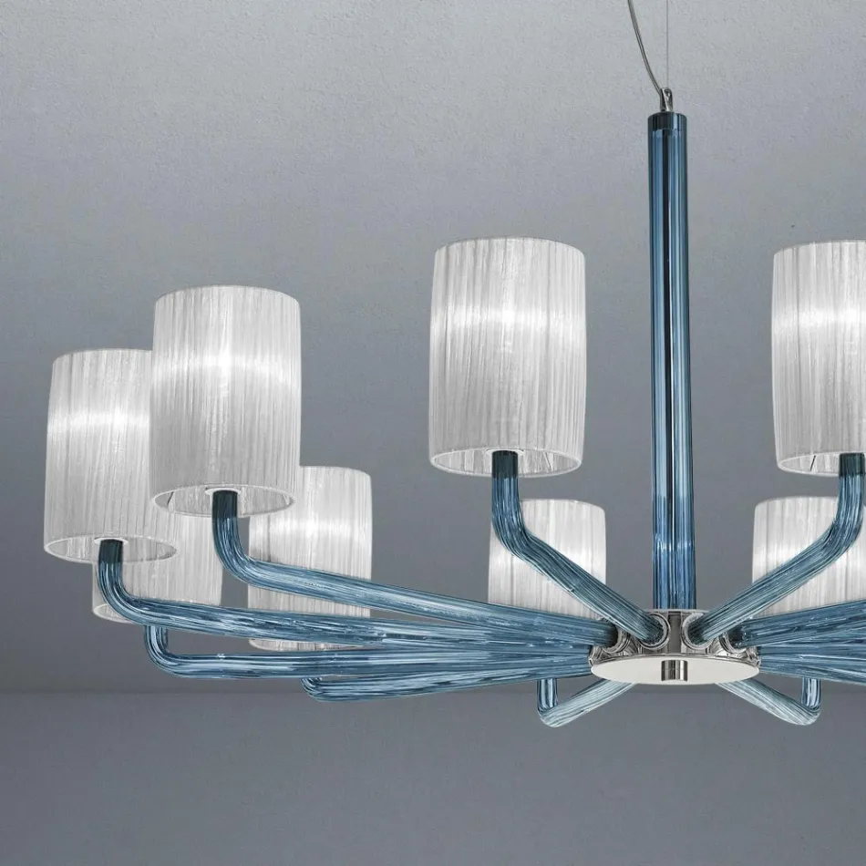 Lustre em Veneza Vidro e Metal Feito à Mão na Itália - Graham Viadurini