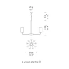 Lustre em Veneza Vidro e Metal Feito à Mão na Itália - Graham Viadurini