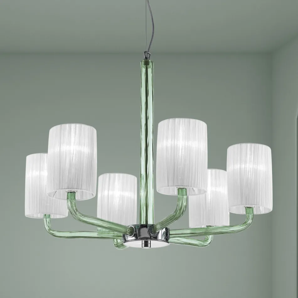 Lustre em Veneza Vidro e Metal Feito à Mão na Itália - Graham Viadurini
