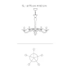 Lustre de vidro veneziano de estilo clássico - Demetra Viadurini