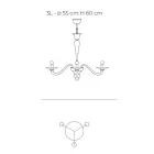 Lustre de vidro veneziano de estilo clássico - Demetra Viadurini