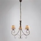 Lustre de vidro e metal com duas lâmpadas para espaços sofisticados – Draco Viadurini