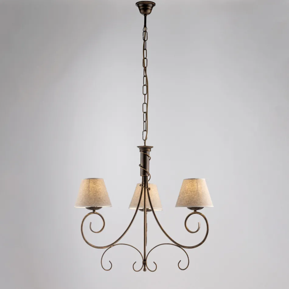 Lustre de vidro e metal com duas lâmpadas para espaços sofisticados – Draco Viadurini