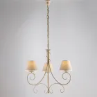 Lustre de vidro e metal com duas lâmpadas para espaços sofisticados – Draco Viadurini