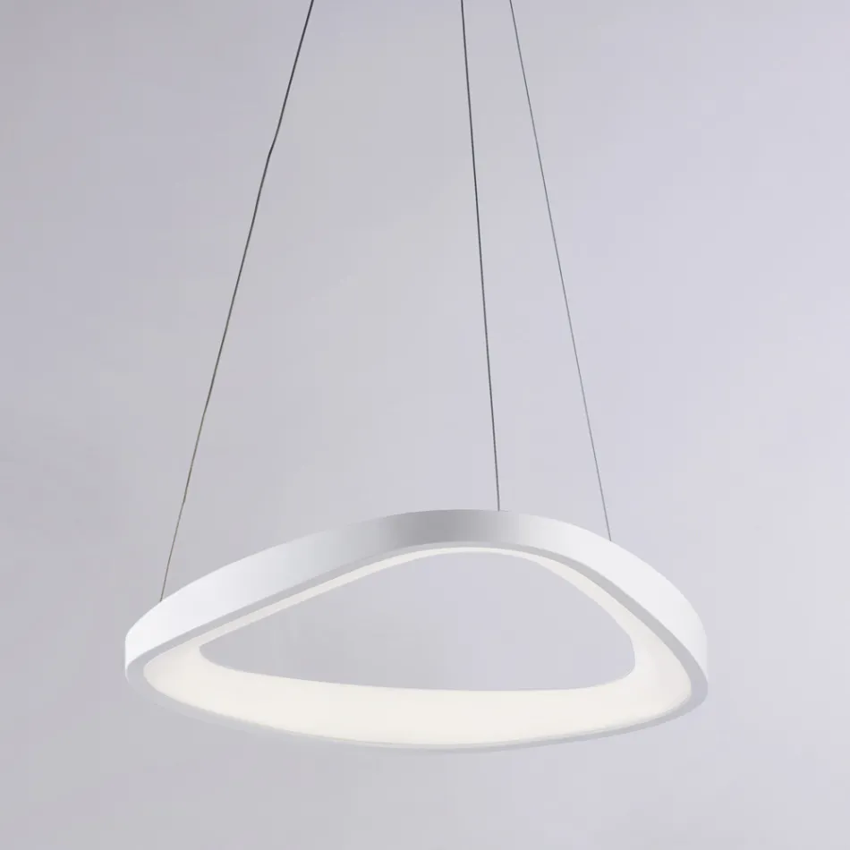 Lustre de vidro branco e metal para iluminar interiores elegantes – Voyager Viadurini