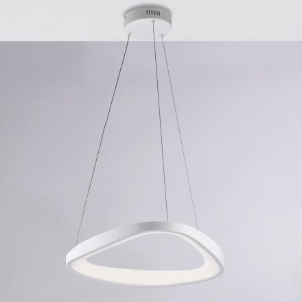 Lustre de vidro branco e metal para iluminar interiores elegantes – Voyager Viadurini
