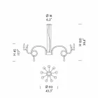 Lustre de vidro veneziano feito à mão com 9 luzes feito na Itália - Bernadette Viadurini