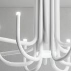 Lustre LED de 13 luzes em metal pintado de branco, preto ou dourado - Escorpião Viadurini