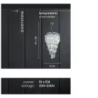 Candelabro de luxo clássico em metal cromado e cristal lapidado - Lambert Viadurini