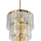 Candelabro moderno 12 luzes em vidro artesanal de luxo italiano - Valadier Viadurini