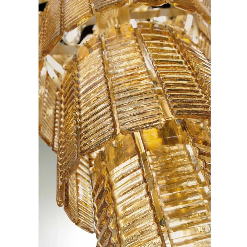 Candelabro moderno 36 luzes em vidro artesanal de luxo italiano - Valadier Viadurini