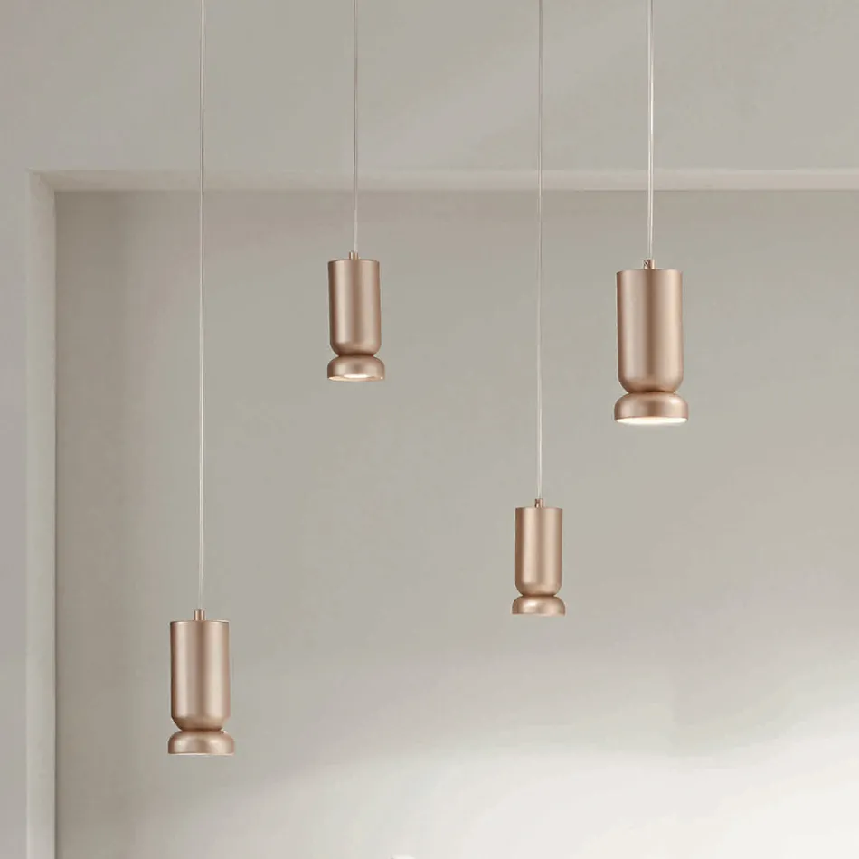 Lustre Moderno em Alumínio Pintado a Pó e Cabo Ajustável - Buxus Viadurini