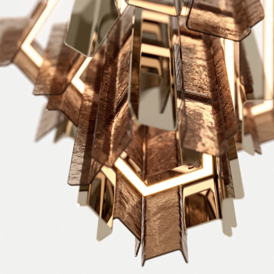 Velis - Lustre moderno de vidro fundido com design elegante, fabricado na Itália. Viadurini