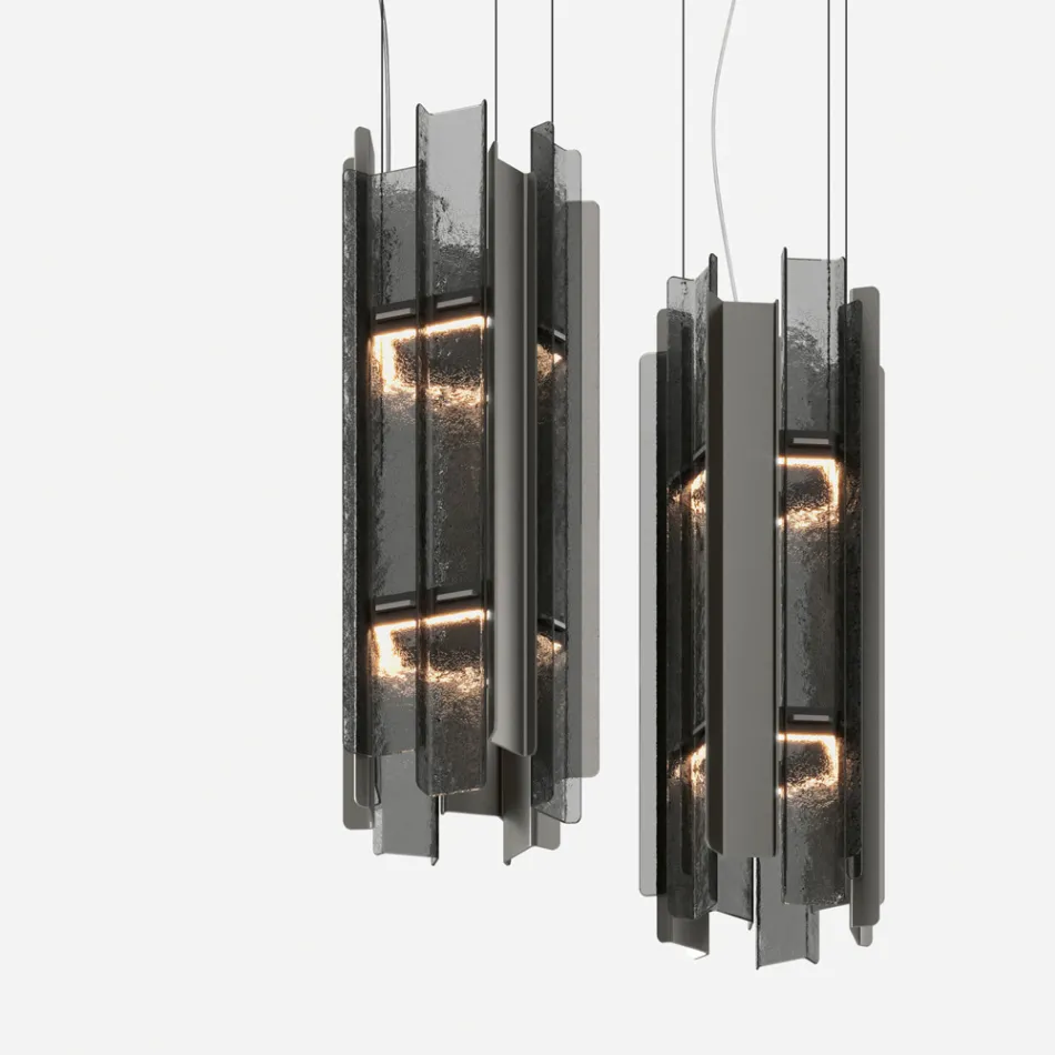 Velis - Lustre moderno de vidro fundido com design elegante, fabricado na Itália. Viadurini