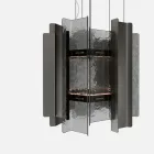 Velis - Lustre moderno de vidro fundido com design elegante, fabricado na Itália. Viadurini