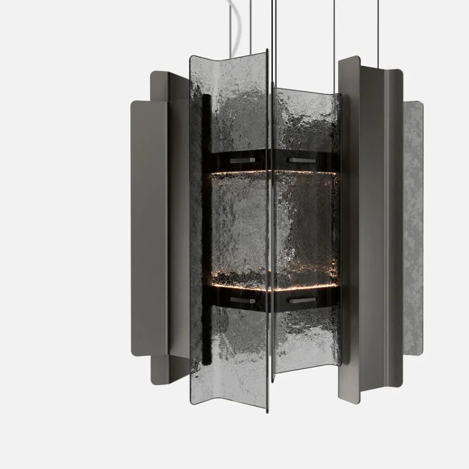 Velis - Lustre moderno de vidro fundido com design elegante, fabricado na Itália. Viadurini