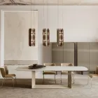 Velis - Lustre moderno de vidro fundido com design elegante, fabricado na Itália. Viadurini