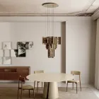 Velis - Lustre moderno de vidro fundido com design elegante, fabricado na Itália. Viadurini