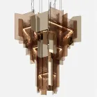 Velis - Lustre moderno de vidro fundido com design elegante, fabricado na Itália. Viadurini