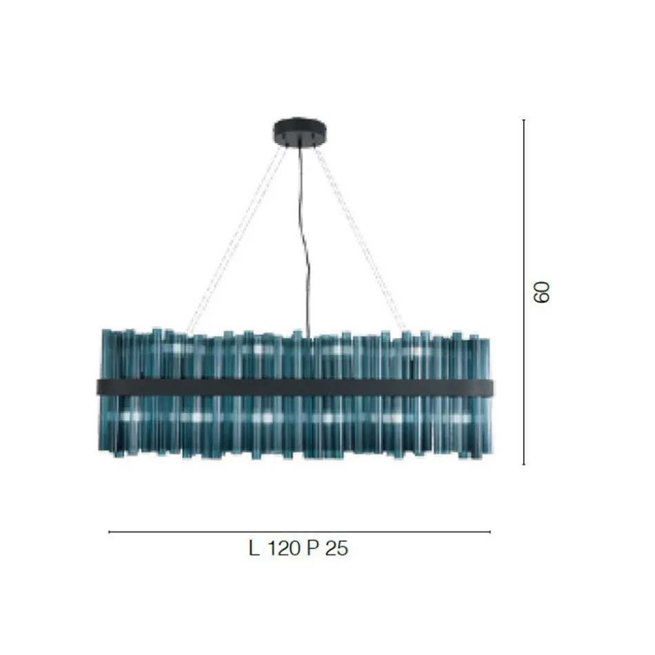 Candelabro de vidro soprado de luxo artesanal italiano moderno - Maesta Viadurini