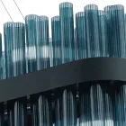 Moderno lustre de metal e vidro soprado artesanato italiano - Maesta Viadurini