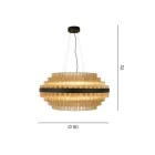 Moderno lustre de metal e vidro soprado artesanato italiano - Maesta Viadurini