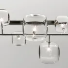 Lustre Horizontal em Metal e Vidro Pirex Transparente - Iperspazio Viadurini