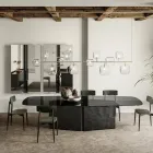 Lustre Horizontal em Metal e Vidro Pirex Transparente - Iperspazio Viadurini