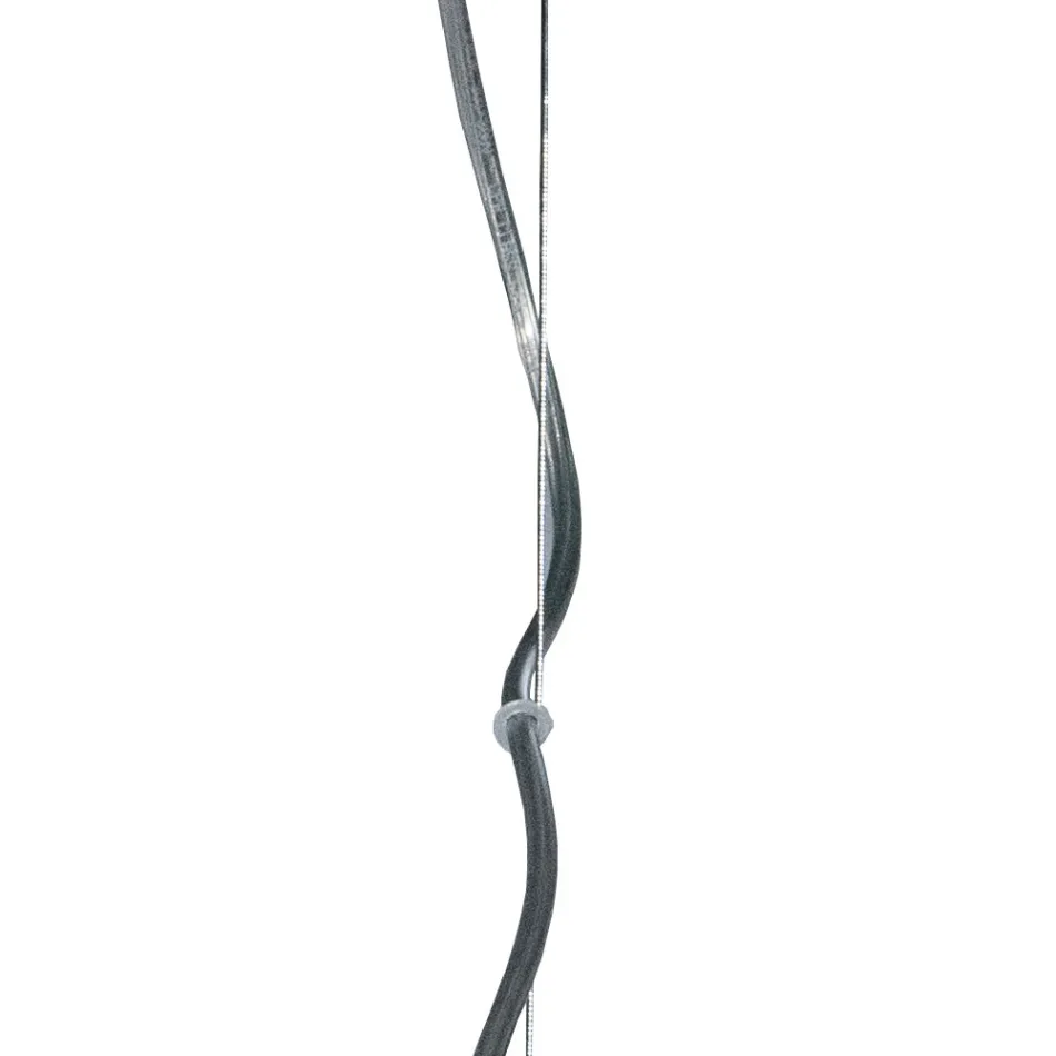 Lustre de quatro luzes em barra linear de vidro soprado, fabricado na Itália - Soffio Viadurini