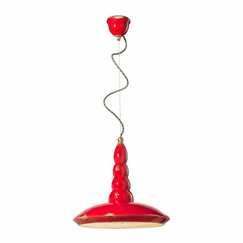 lustre retro crafted cerâmico suspensão Ferroluce Viadurini