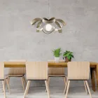 Lustre de metal branco em estilo shabby chic para uma decoração de bom gosto – Sea Viadurini