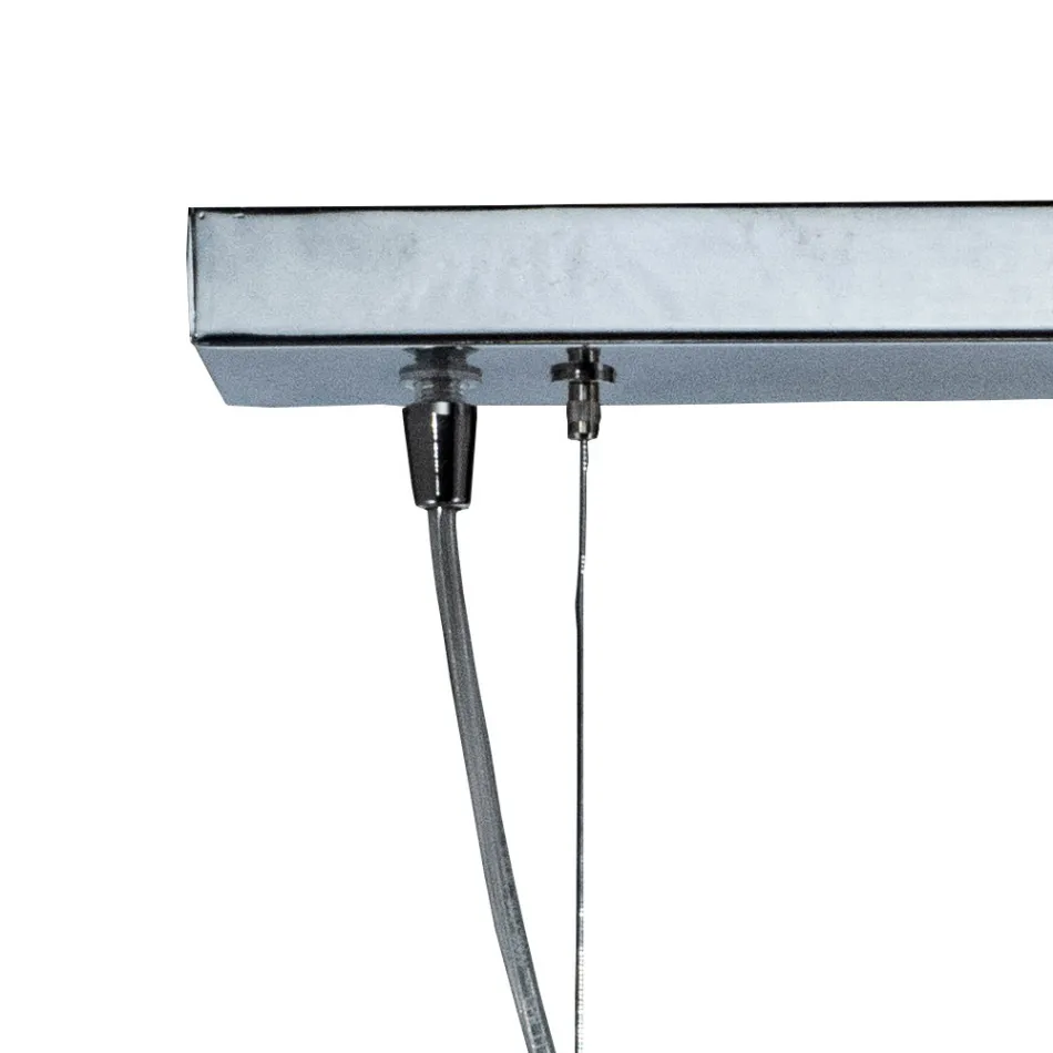 Luminária pendente de vidro soprado à mão com duas lâmpadas, fabricada na Itália - Soffio Viadurini