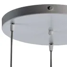 Lucilla - Lustre pendente de três cúpulas em vidro veneziano, fabricado na Itália. Viadurini
