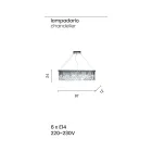 Lustre Suspenso de Luxo Clássico em Metal e Cristal Recortado - Zolando Viadurini
