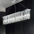 Lustre suspenso de luxo clássico em metal e cristal lapidado - Zolando