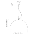 Lustre Suspenso em Laprene e Nebulite - Mezza Luna por In-es.artdesign Viadurini