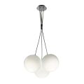 Lustre suspenso de três luzes em vidro revestido, fabricado na Itália - Althea
