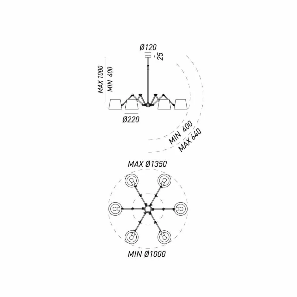 Lustre de estilo industrial em ferro e latão Reporter Il Fanale Viadurini