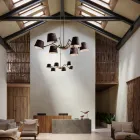 Lustre estilo industrial em ferro e latão Repórter Il Fanale Viadurini