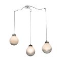 Lustre pequeno de três luzes em vidro soprado à mão, fabricado na Itália - Irida