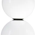 Lumira - Lustre vertical de três luzes em vidro revestido, fabricado na Itália. Viadurini
