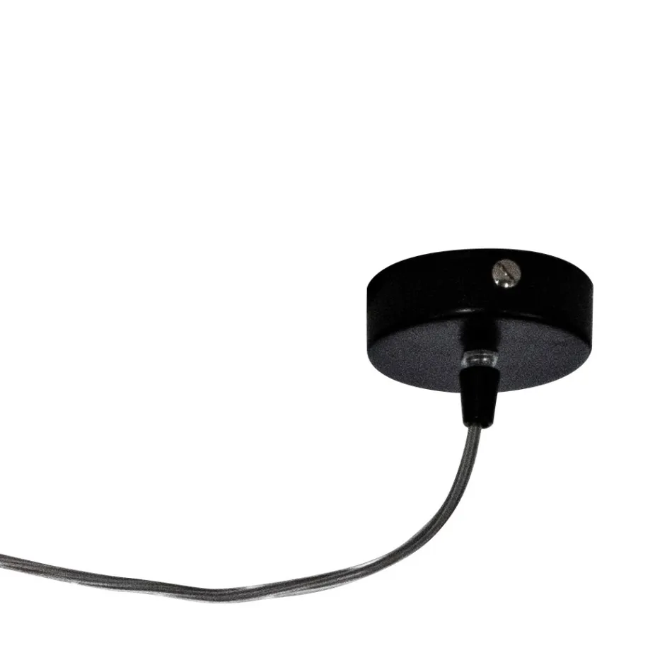 Lumira - Lustre vertical de três luzes em vidro revestido, fabricado na Itália. Viadurini