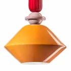 Lustre de cerâmica verde ou amarelo vintage, fabricado na Itália - Ferroluce Lariat Viadurini