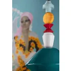 Lustre de cerâmica verde ou amarelo vintage, fabricado na Itália - Ferroluce Lariat Viadurini