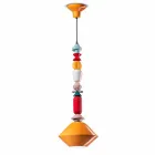 Lustre de cerâmica verde ou amarelo vintage, fabricado na Itália - Ferroluce Lariat Viadurini