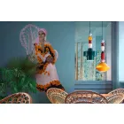 Lustre de cerâmica verde ou amarelo vintage, fabricado na Itália - Ferroluce Lariat Viadurini