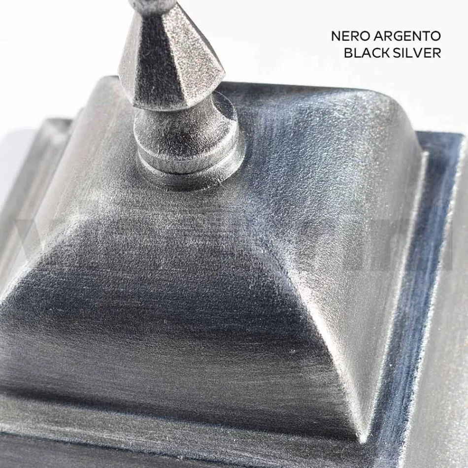 Lanterna externa em alumínio e vidro jateado Made in Italy - Alchemist Viadurini